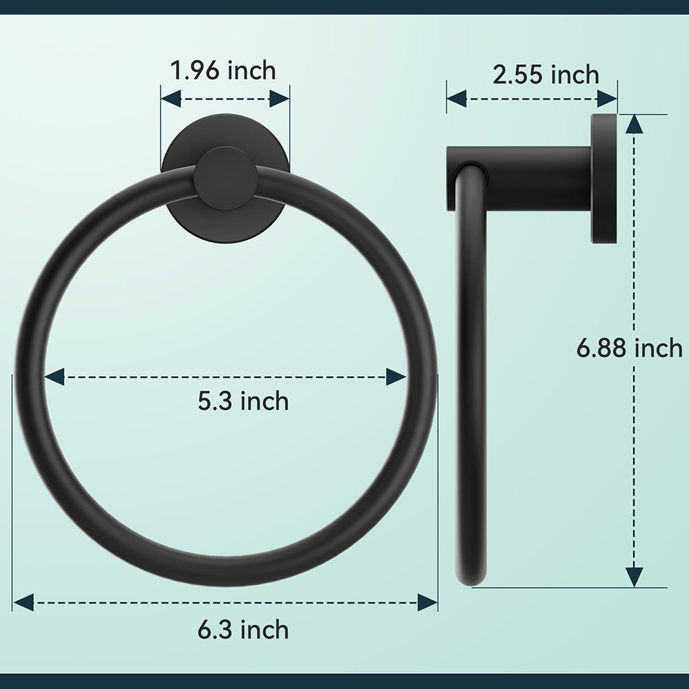 FORIOUS Towel Ring, SUS304 Stainless Steel Modern Hand Towel Holder Rack Hanger Round for Bathroom Wall Mounted, Ideal for Bath, Kitchen, RV (1, Chrome) FORIOUS Towel Ring, SUS304 Stainless Steel Modern Hand Towel Holder Rack Hanger Round for Bathroom Wall Mounted, Ideal for Bath, Kitchen, RV (1, Chrome)