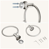 FORIOUS Towel Ring, SUS304 Stainless Steel Modern Hand Towel Holder Rack Hanger Round for Bathroom Wall Mounted, Ideal for Bath, Kitchen, RV (1, Chrome) FORIOUS Towel Ring, SUS304 Stainless Steel Modern Hand Towel Holder Rack Hanger Round for Bathroom Wall Mounted, Ideal for Bath, Kitchen, RV (1, Chrome)