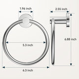 FORIOUS Towel Ring, SUS304 Stainless Steel Modern Hand Towel Holder Rack Hanger Round for Bathroom Wall Mounted, Ideal for Bath, Kitchen, RV (1, Chrome) FORIOUS Towel Ring, SUS304 Stainless Steel Modern Hand Towel Holder Rack Hanger Round for Bathroom Wall Mounted, Ideal for Bath, Kitchen, RV (1, Chrome)