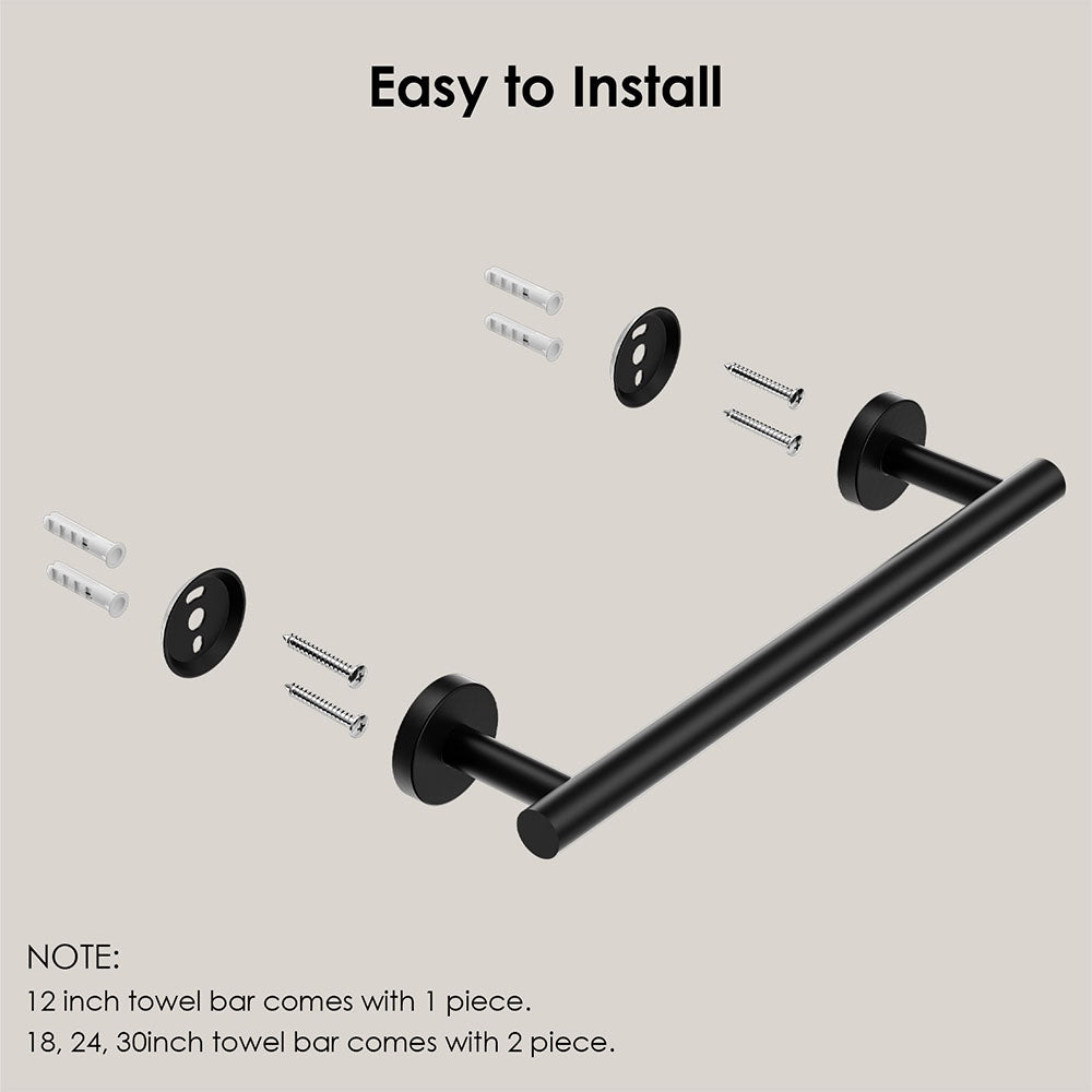 FORIOUS Towel Bar Wall Mounted, Stainless Steel Towel Racks for Bathroom, Includes Wall Mounting Hardware FORIOUS Towel Bar Wall Mounted, Stainless Steel Towel Racks for Bathroom, Includes Wall Mounting Hardware