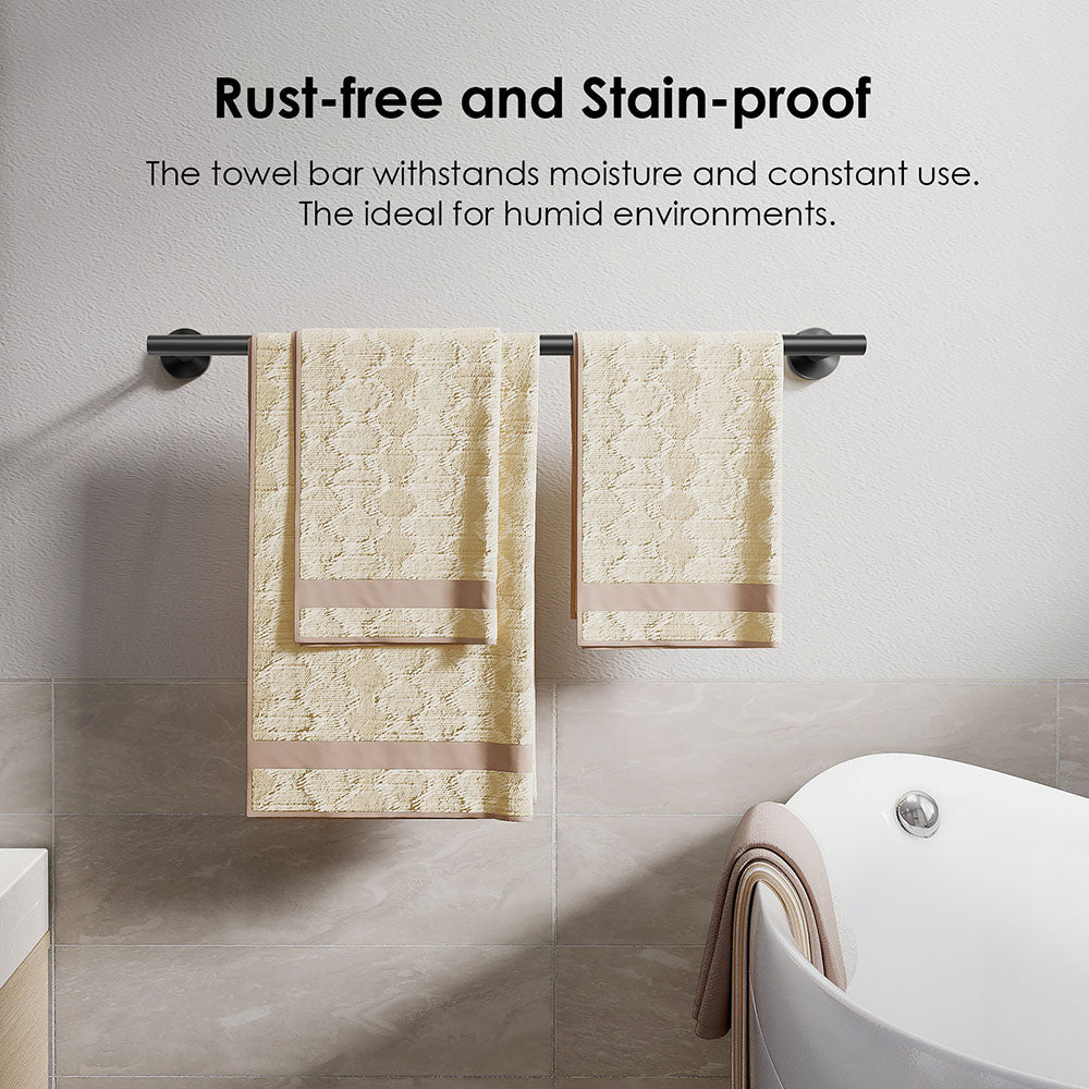 FORIOUS Towel Bar Wall Mounted, Stainless Steel Towel Racks for Bathroom, Includes Wall Mounting Hardware FORIOUS Towel Bar Wall Mounted, Stainless Steel Towel Racks for Bathroom, Includes Wall Mounting Hardware