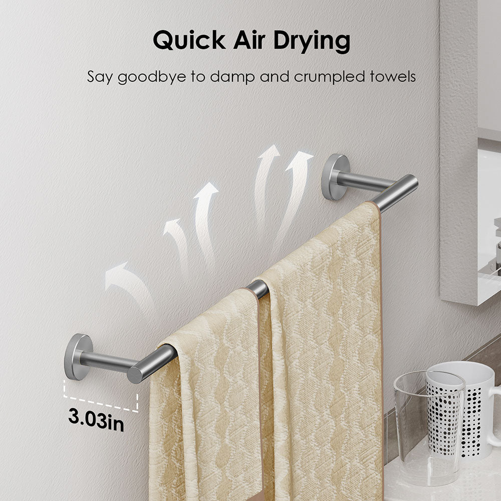 FORIOUS Towel Bar Wall Mounted, Stainless Steel Towel Racks for Bathroom, Includes Wall Mounting Hardware FORIOUS Towel Bar Wall Mounted, Stainless Steel Towel Racks for Bathroom, Includes Wall Mounting Hardware