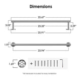 FORIOUS Towel Bar Wall Mounted, Stainless Steel Towel Racks for Bathroom, Includes Wall Mounting Hardware FORIOUS Towel Bar Wall Mounted, Stainless Steel Towel Racks for Bathroom, Includes Wall Mounting Hardware