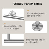 FORIOUS Towel Bar Wall Mounted, Stainless Steel Towel Racks for Bathroom, Includes Wall Mounting Hardware FORIOUS Towel Bar Wall Mounted, Stainless Steel Towel Racks for Bathroom, Includes Wall Mounting Hardware