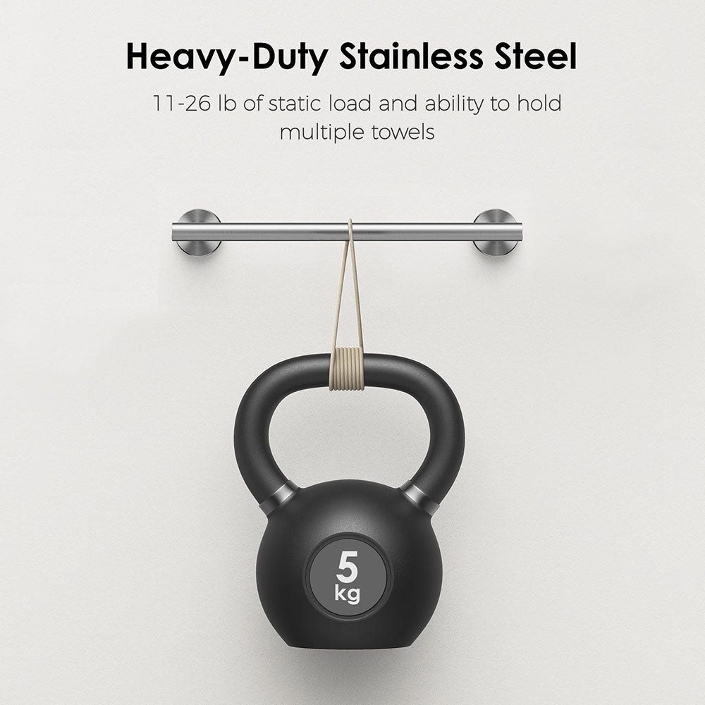 FORIOUS Towel Bar Wall Mounted, Stainless Steel Towel Racks for Bathroom, Includes Wall Mounting Hardware FORIOUS Towel Bar Wall Mounted, Stainless Steel Towel Racks for Bathroom, Includes Wall Mounting Hardware