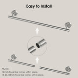 FORIOUS Towel Bar Wall Mounted, Stainless Steel Towel Racks for Bathroom, Includes Wall Mounting Hardware FORIOUS Towel Bar Wall Mounted, Stainless Steel Towel Racks for Bathroom, Includes Wall Mounting Hardware