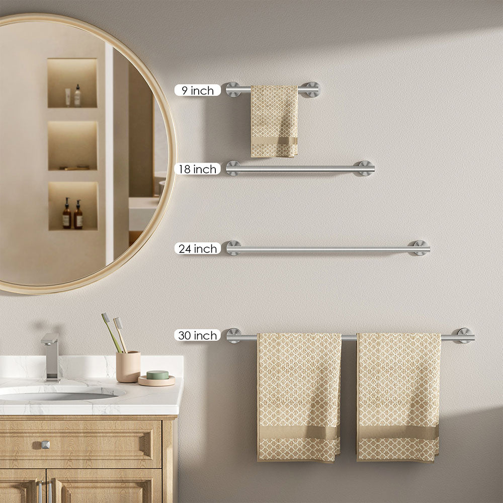 FORIOUS Towel Bar Wall Mounted, Stainless Steel Towel Racks for Bathroom, Includes Wall Mounting Hardware FORIOUS Towel Bar Wall Mounted, Stainless Steel Towel Racks for Bathroom, Includes Wall Mounting Hardware