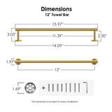 FORIOUS Towel Bar Wall Mounted, Stainless Steel Towel Racks for Bathroom, Includes Wall Mounting Hardware FORIOUS Towel Bar Wall Mounted, Stainless Steel Towel Racks for Bathroom, Includes Wall Mounting Hardware