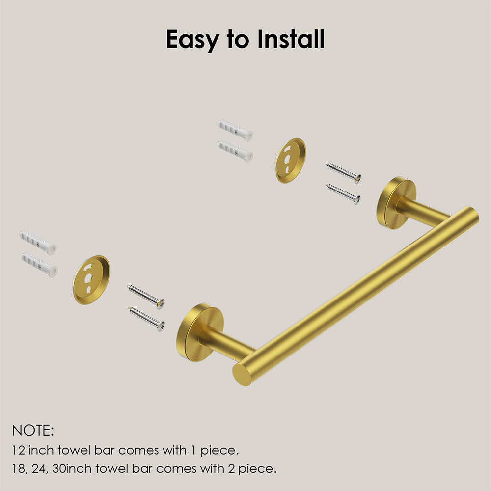 FORIOUS Towel Bar Wall Mounted, Stainless Steel Towel Racks for Bathroom, Includes Wall Mounting Hardware FORIOUS Towel Bar Wall Mounted, Stainless Steel Towel Racks for Bathroom, Includes Wall Mounting Hardware