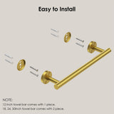 FORIOUS Towel Bar Wall Mounted, Stainless Steel Towel Racks for Bathroom, Includes Wall Mounting Hardware FORIOUS Towel Bar Wall Mounted, Stainless Steel Towel Racks for Bathroom, Includes Wall Mounting Hardware