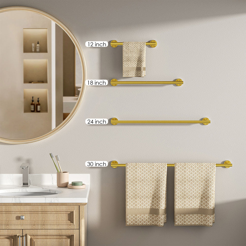 FORIOUS Towel Bar Wall Mounted, Stainless Steel Towel Racks for Bathroom, Includes Wall Mounting Hardware FORIOUS Towel Bar Wall Mounted, Stainless Steel Towel Racks for Bathroom, Includes Wall Mounting Hardware