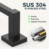 FORIOUS Toilet Paper Holder and Towel Ring Set, Pivoting Toilet Paper Holder Wall Mount, Sus304 Stainless Steel Bathroom Tissue Holder, Modern Bathroom Hardware Set FORIOUS Toilet Paper Holder and Towel Ring Set, Pivoting Toilet Paper Holder Wall Mount, Sus304 Stainless Steel Bathroom Tissue Holder, Modern Bathroom Hardware Set