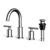 FORIOUS Bathroom Faucet 3 Hole, 8 Inch Widespread Bathroom Faucet with Metal Pop-up Drain Assembly FORIOUS Bathroom Faucet 3 Hole, 8 Inch Widespread Bathroom Faucet with Metal Pop-up Drain Assembly