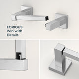 FORIOUS Toilet Paper Holder and Towel Ring Set, Pivoting Toilet Paper Holder Wall Mount, Sus304 Stainless Steel Bathroom Tissue Holder, Modern Bathroom Hardware Set FORIOUS Toilet Paper Holder and Towel Ring Set, Pivoting Toilet Paper Holder Wall Mount, Sus304 Stainless Steel Bathroom Tissue Holder, Modern Bathroom Hardware Set