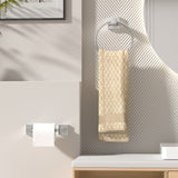 FORIOUS Toilet Paper Holder and Towel Ring Set, Pivoting Toilet Paper Holder Wall Mount, Sus304 Stainless Steel Bathroom Tissue Holder, Modern Bathroom Hardware Set FORIOUS Toilet Paper Holder and Towel Ring Set, Pivoting Toilet Paper Holder Wall Mount, Sus304 Stainless Steel Bathroom Tissue Holder, Modern Bathroom Hardware Set