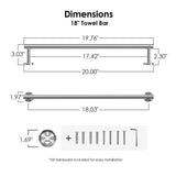 FORIOUS Towel Bar Wall Mounted, Stainless Steel Towel Racks for Bathroom, Includes Wall Mounting Hardware FORIOUS Towel Bar Wall Mounted, Stainless Steel Towel Racks for Bathroom, Includes Wall Mounting Hardware