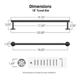 FORIOUS Towel Bar Wall Mounted, Stainless Steel Towel Racks for Bathroom, Includes Wall Mounting Hardware FORIOUS Towel Bar Wall Mounted, Stainless Steel Towel Racks for Bathroom, Includes Wall Mounting Hardware