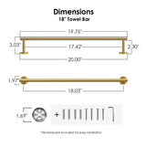 FORIOUS Towel Bar Wall Mounted, Stainless Steel Towel Racks for Bathroom, Includes Wall Mounting Hardware FORIOUS Towel Bar Wall Mounted, Stainless Steel Towel Racks for Bathroom, Includes Wall Mounting Hardware