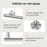 FORIOUS Bathroom Hardware Accessories Set Matte Black, SUS304 Stainless Steel 24 Inch Towel Bar Set, Modern Towel Racks Holder for Bathroom Wall Mounted, 4 Pieces FORIOUS Bathroom Hardware Accessories Set Matte Black, SUS304 Stainless Steel 24 Inch Towel Bar Set, Modern Towel Racks Holder for Bathroom Wall Mounted, 4 Pieces