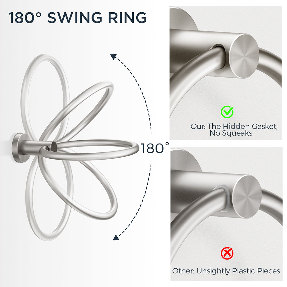 FORIOUS Bathroom Hardware Accessories Set Matte Black, SUS304 Stainless Steel 24 Inch Towel Bar Set, Modern Towel Racks Holder for Bathroom Wall Mounted, 4 Pieces FORIOUS Bathroom Hardware Accessories Set Matte Black, SUS304 Stainless Steel 24 Inch Towel Bar Set, Modern Towel Racks Holder for Bathroom Wall Mounted, 4 Pieces