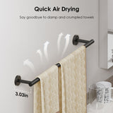 FORIOUS Bathroom Hardware Accessories Set Matte Black, SUS304 Stainless Steel 24 Inch Towel Bar Set, Modern Towel Racks Holder for Bathroom Wall Mounted, 4 Pieces FORIOUS Bathroom Hardware Accessories Set Matte Black, SUS304 Stainless Steel 24 Inch Towel Bar Set, Modern Towel Racks Holder for Bathroom Wall Mounted, 4 Pieces
