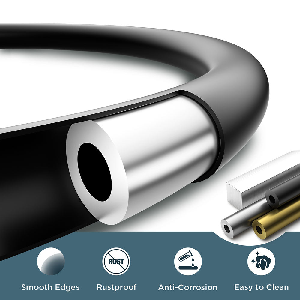 FORIOUS Bathroom Hardware Accessories Set Matte Black, SUS304 Stainless Steel 24 Inch Towel Bar Set, Modern Towel Racks Holder for Bathroom Wall Mounted, 4 Pieces FORIOUS Bathroom Hardware Accessories Set Matte Black, SUS304 Stainless Steel 24 Inch Towel Bar Set, Modern Towel Racks Holder for Bathroom Wall Mounted, 4 Pieces