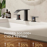 Waterfall Bathroom Faucets 3 Hole, 8 Inch Widespread Bathroom Sink Faucet with Pop-up Drain and Supply Lines, 2 Handle Faucet for Bathroom Sink Waterfall Bathroom Faucets 3 Hole, 8 Inch Widespread Bathroom Sink Faucet with Pop-up Drain and Supply Lines, 2 Handle Faucet for Bathroom Sink