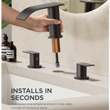 Waterfall Bathroom Faucets 3 Hole, 8 Inch Widespread Bathroom Sink Faucet with Pop-up Drain and Supply Lines, 2 Handle Faucet for Bathroom Sink Waterfall Bathroom Faucets 3 Hole, 8 Inch Widespread Bathroom Sink Faucet with Pop-up Drain and Supply Lines, 2 Handle Faucet for Bathroom Sink