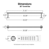 FORIOUS Towel Bar Wall Mounted, Stainless Steel Towel Racks for Bathroom, Includes Wall Mounting Hardware FORIOUS Towel Bar Wall Mounted, Stainless Steel Towel Racks for Bathroom, Includes Wall Mounting Hardware