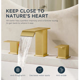 FORIOUS Matte Black Waterfall Bathroom Faucets 3 Hole, 8 Inch Widespread 2 Handles Bathroom Sink Faucet with Pop-up Drain and Flexible Hot and Cold Water Hoses, Suitable for Vanity RV Restroom FORIOUS Matte Black Waterfall Bathroom Faucets 3 Hole, 8 Inch Widespread 2 Handles Bathroom Sink Faucet with Pop-up Drain and Flexible Hot and Cold Water Hoses, Suitable for Vanity RV Restroom