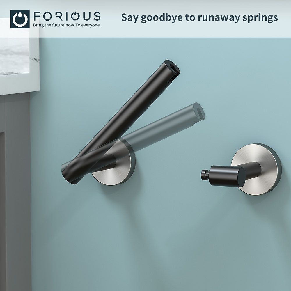 FORIOUS Black Toilet Paper Holder Wall Mount, Double Post Pivoting Bathroom Tissue Roll Holder, Stainless Steel Rustproof Wall Mounted Modern Commercial Toilet Paper Dispenser, Matte Black FORIOUS Black Toilet Paper Holder Wall Mount, Double Post Pivoting Bathroom Tissue Roll Holder, Stainless Steel Rustproof Wall Mounted Modern Commercial Toilet Paper Dispenser, Matte Black
