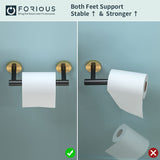 FORIOUS Black Toilet Paper Holder Wall Mount, Double Post Pivoting Bathroom Tissue Roll Holder, Stainless Steel Rustproof Wall Mounted Modern Commercial Toilet Paper Dispenser, Matte Black FORIOUS Black Toilet Paper Holder Wall Mount, Double Post Pivoting Bathroom Tissue Roll Holder, Stainless Steel Rustproof Wall Mounted Modern Commercial Toilet Paper Dispenser, Matte Black