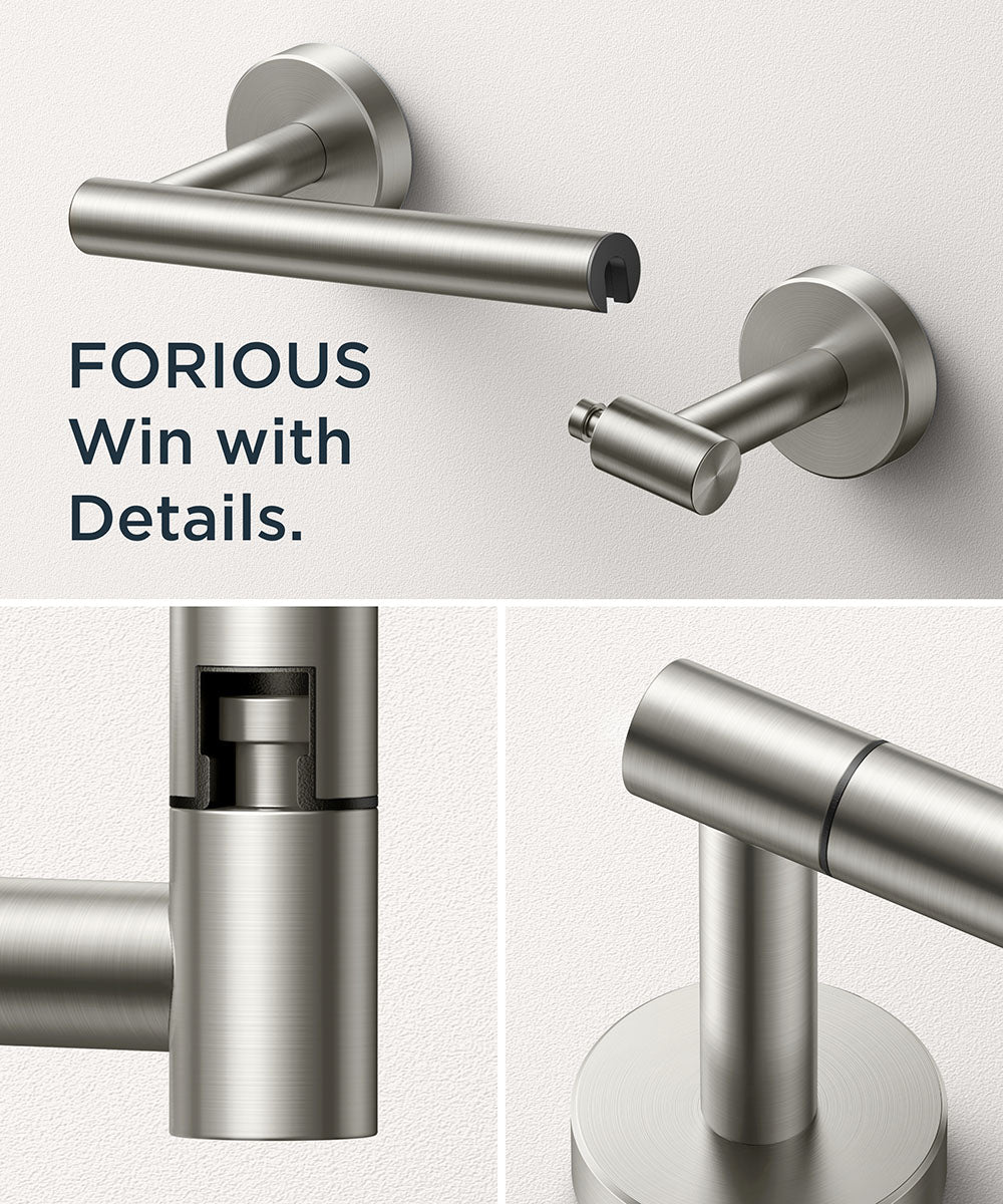 FORIOUS Black Toilet Paper Holder Wall Mount, Double Post Pivoting Bathroom Tissue Roll Holder, Stainless Steel Rustproof Wall Mounted Modern Commercial Toilet Paper Dispenser, Matte Black FORIOUS Black Toilet Paper Holder Wall Mount, Double Post Pivoting Bathroom Tissue Roll Holder, Stainless Steel Rustproof Wall Mounted Modern Commercial Toilet Paper Dispenser, Matte Black