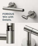 FORIOUS Black Toilet Paper Holder Wall Mount, Double Post Pivoting Bathroom Tissue Roll Holder, Stainless Steel Rustproof Wall Mounted Modern Commercial Toilet Paper Dispenser, Matte Black FORIOUS Black Toilet Paper Holder Wall Mount, Double Post Pivoting Bathroom Tissue Roll Holder, Stainless Steel Rustproof Wall Mounted Modern Commercial Toilet Paper Dispenser, Matte Black