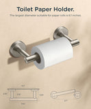 FORIOUS Black Toilet Paper Holder Wall Mount, Double Post Pivoting Bathroom Tissue Roll Holder, Stainless Steel Rustproof Wall Mounted Modern Commercial Toilet Paper Dispenser, Matte Black FORIOUS Black Toilet Paper Holder Wall Mount, Double Post Pivoting Bathroom Tissue Roll Holder, Stainless Steel Rustproof Wall Mounted Modern Commercial Toilet Paper Dispenser, Matte Black