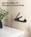 FORIOUS Black Toilet Paper Holder Wall Mount, Double Post Pivoting Bathroom Tissue Roll Holder, Stainless Steel Rustproof Wall Mounted Modern Commercial Toilet Paper Dispenser, Matte Black FORIOUS Black Toilet Paper Holder Wall Mount, Double Post Pivoting Bathroom Tissue Roll Holder, Stainless Steel Rustproof Wall Mounted Modern Commercial Toilet Paper Dispenser, Matte Black