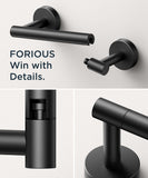 FORIOUS Black Toilet Paper Holder Wall Mount, Double Post Pivoting Bathroom Tissue Roll Holder, Stainless Steel Rustproof Wall Mounted Modern Commercial Toilet Paper Dispenser, Matte Black FORIOUS Black Toilet Paper Holder Wall Mount, Double Post Pivoting Bathroom Tissue Roll Holder, Stainless Steel Rustproof Wall Mounted Modern Commercial Toilet Paper Dispenser, Matte Black