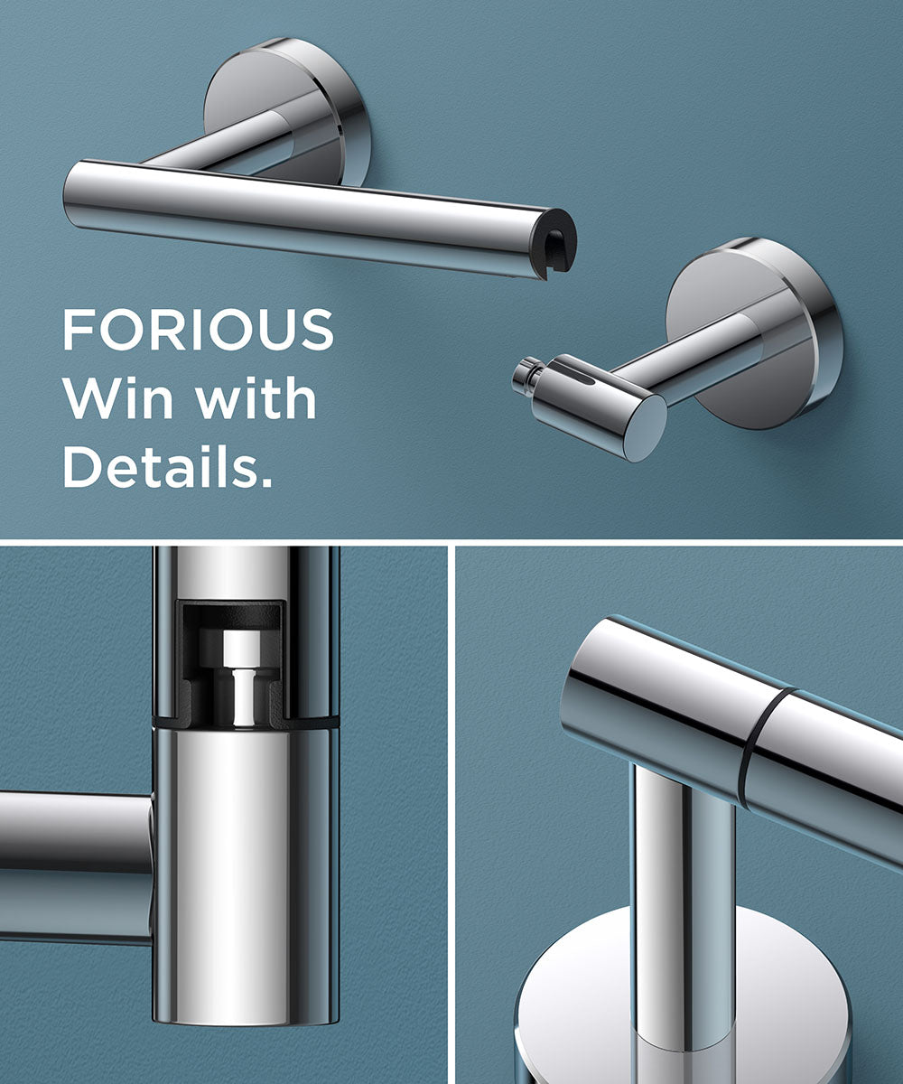 FORIOUS Black Toilet Paper Holder Wall Mount, Double Post Pivoting Bathroom Tissue Roll Holder, Stainless Steel Rustproof Wall Mounted Modern Commercial Toilet Paper Dispenser, Matte Black FORIOUS Black Toilet Paper Holder Wall Mount, Double Post Pivoting Bathroom Tissue Roll Holder, Stainless Steel Rustproof Wall Mounted Modern Commercial Toilet Paper Dispenser, Matte Black