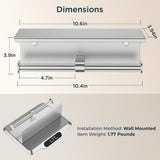 FORIOUS Double Toilet Paper Holder with Shelf, Wall Mount Tissue Roll Holder for Bathroom, 304 Stainless Steel Commercial Toilet Paper Dispenser with Phone Shelf, Brushed Nickel FORIOUS Double Toilet Paper Holder with Shelf, Wall Mount Tissue Roll Holder for Bathroom, 304 Stainless Steel Commercial Toilet Paper Dispenser with Phone Shelf, Brushed Nickel