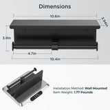 FORIOUS Double Toilet Paper Holder with Shelf, Wall Mount Tissue Roll Holder for Bathroom, 304 Stainless Steel Commercial Toilet Paper Dispenser with Phone Shelf, Brushed Nickel FORIOUS Double Toilet Paper Holder with Shelf, Wall Mount Tissue Roll Holder for Bathroom, 304 Stainless Steel Commercial Toilet Paper Dispenser with Phone Shelf, Brushed Nickel