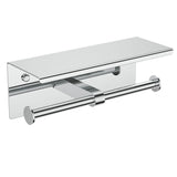 FORIOUS Double Toilet Paper Holder with Shelf, Wall Mount Tissue Roll Holder for Bathroom, 304 Stainless Steel Commercial Toilet Paper Dispenser with Phone Shelf, Brushed Nickel FORIOUS Double Toilet Paper Holder with Shelf, Wall Mount Tissue Roll Holder for Bathroom, 304 Stainless Steel Commercial Toilet Paper Dispenser with Phone Shelf, Brushed Nickel