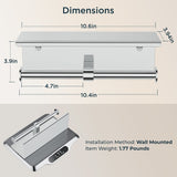 FORIOUS Double Toilet Paper Holder with Shelf, Wall Mount Tissue Roll Holder for Bathroom, 304 Stainless Steel Commercial Toilet Paper Dispenser with Phone Shelf, Brushed Nickel FORIOUS Double Toilet Paper Holder with Shelf, Wall Mount Tissue Roll Holder for Bathroom, 304 Stainless Steel Commercial Toilet Paper Dispenser with Phone Shelf, Brushed Nickel