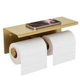 FORIOUS Double Toilet Paper Holder with Shelf, Wall Mount Tissue Roll Holder for Bathroom, 304 Stainless Steel Commercial Toilet Paper Dispenser with Phone Shelf, Brushed Nickel FORIOUS Double Toilet Paper Holder with Shelf, Wall Mount Tissue Roll Holder for Bathroom, 304 Stainless Steel Commercial Toilet Paper Dispenser with Phone Shelf, Brushed Nickel