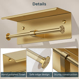FORIOUS Double Toilet Paper Holder with Shelf, Wall Mount Tissue Roll Holder for Bathroom, 304 Stainless Steel Commercial Toilet Paper Dispenser with Phone Shelf, Brushed Nickel FORIOUS Double Toilet Paper Holder with Shelf, Wall Mount Tissue Roll Holder for Bathroom, 304 Stainless Steel Commercial Toilet Paper Dispenser with Phone Shelf, Brushed Nickel