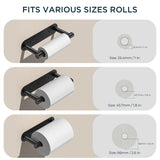 FORIOUS Toilet Paper Holder, Adhesive or Screw Wall Mount Pivoting Tissue Roll Holder for Bathroom, Stainless Steel Rustproof Self Adhesive Toilet Paper Roll Holder no Drilling, Matte Black FORIOUS Toilet Paper Holder, Adhesive or Screw Wall Mount Pivoting Tissue Roll Holder for Bathroom, Stainless Steel Rustproof Self Adhesive Toilet Paper Roll Holder no Drilling, Matte Black