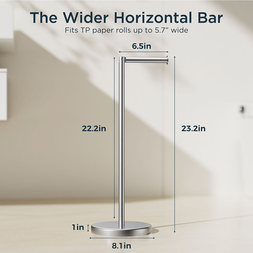 FORIOUS Toilet Paper Holder Stand, Modern Free Standing Tissue Roll Holder for Bathroom, Durable SUS 304 Stainless Steel and Weighted Base Toilet Paper Stand, Storage for 4 Rolls, Matte Black FORIOUS Toilet Paper Holder Stand, Modern Free Standing Tissue Roll Holder for Bathroom, Durable SUS 304 Stainless Steel and Weighted Base Toilet Paper Stand, Storage for 4 Rolls, Matte Black