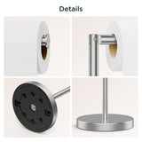 FORIOUS Toilet Paper Holder Stand, Modern Free Standing Tissue Roll Holder for Bathroom, Durable SUS 304 Stainless Steel and Weighted Base Toilet Paper Stand, Storage for 4 Rolls, Matte Black FORIOUS Toilet Paper Holder Stand, Modern Free Standing Tissue Roll Holder for Bathroom, Durable SUS 304 Stainless Steel and Weighted Base Toilet Paper Stand, Storage for 4 Rolls, Matte Black