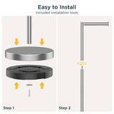 FORIOUS Toilet Paper Holder Stand, Modern Free Standing Tissue Roll Holder for Bathroom, Durable SUS 304 Stainless Steel and Weighted Base Toilet Paper Stand, Storage for 4 Rolls, Matte Black FORIOUS Toilet Paper Holder Stand, Modern Free Standing Tissue Roll Holder for Bathroom, Durable SUS 304 Stainless Steel and Weighted Base Toilet Paper Stand, Storage for 4 Rolls, Matte Black