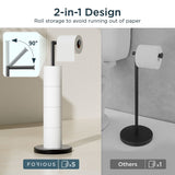 FORIOUS Toilet Paper Holder Stand, Modern Free Standing Tissue Roll Holder for Bathroom, Durable SUS 304 Stainless Steel and Weighted Base Toilet Paper Stand, Storage for 4 Rolls, Matte Black FORIOUS Toilet Paper Holder Stand, Modern Free Standing Tissue Roll Holder for Bathroom, Durable SUS 304 Stainless Steel and Weighted Base Toilet Paper Stand, Storage for 4 Rolls, Matte Black