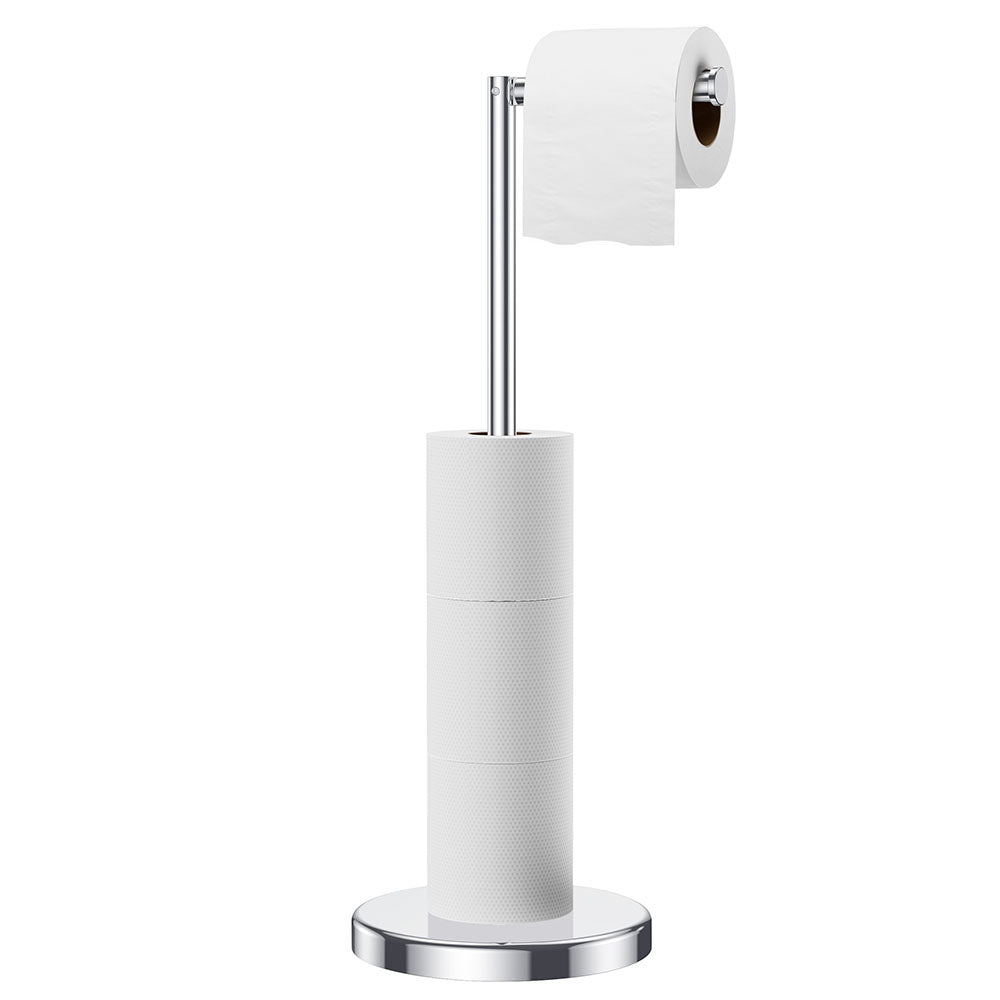 FORIOUS Toilet Paper Holder Stand, Modern Free Standing Tissue Roll Holder for Bathroom, Durable SUS 304 Stainless Steel and Weighted Base Toilet Paper Stand, Storage for 4 Rolls, Matte Black FORIOUS Toilet Paper Holder Stand, Modern Free Standing Tissue Roll Holder for Bathroom, Durable SUS 304 Stainless Steel and Weighted Base Toilet Paper Stand, Storage for 4 Rolls, Matte Black